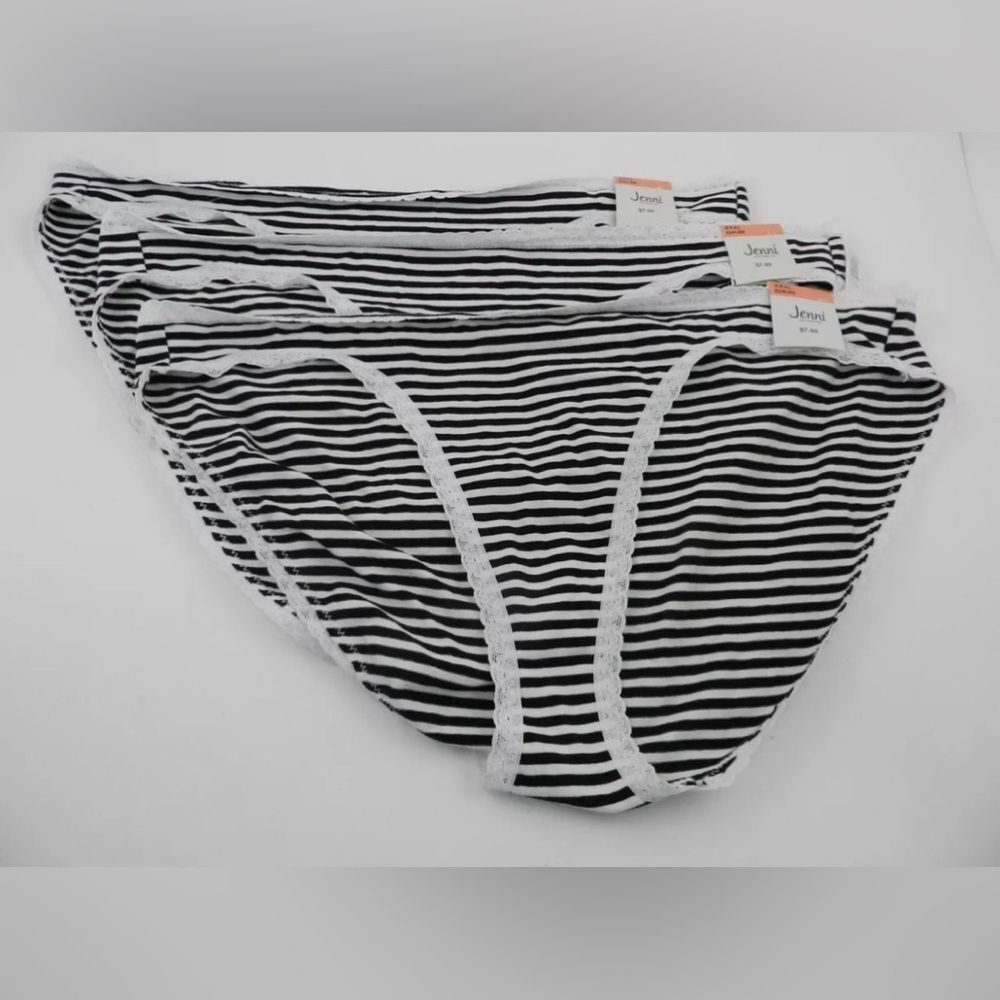 JENNI Women’s Lace Trim Bikini Underwear Set of Three,  3XL